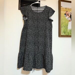 SHEIN Black and White Polka Dot Dress